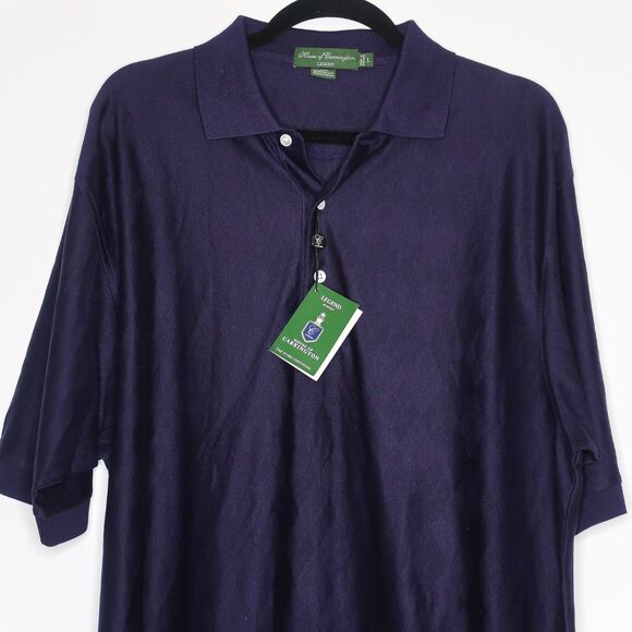 House‎ of Carrington Mens Polo Large Blue Pima Cotton Four Seasons Las Colinas - Picture 6 of 8